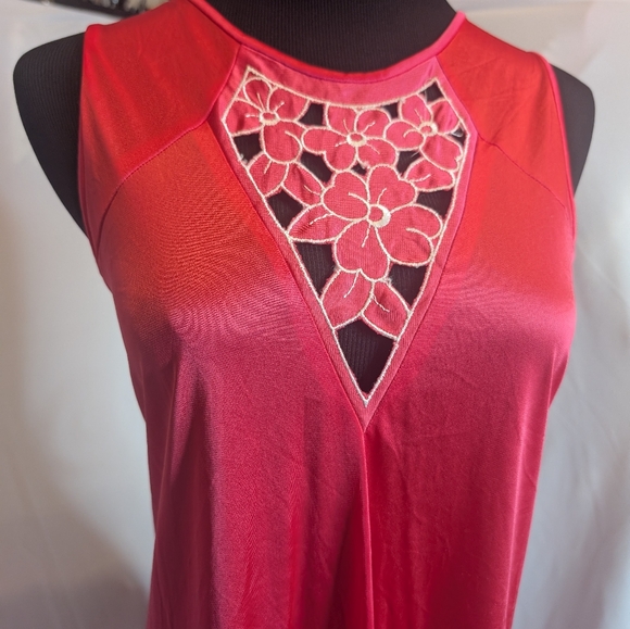 Vintage Slip Dress With Flower Cut-Outs - Picture 4 of 6